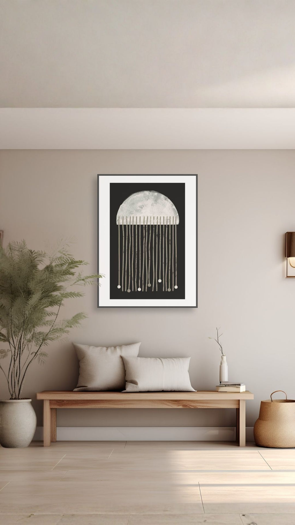 Abstrakt Sort Vandmand illustration