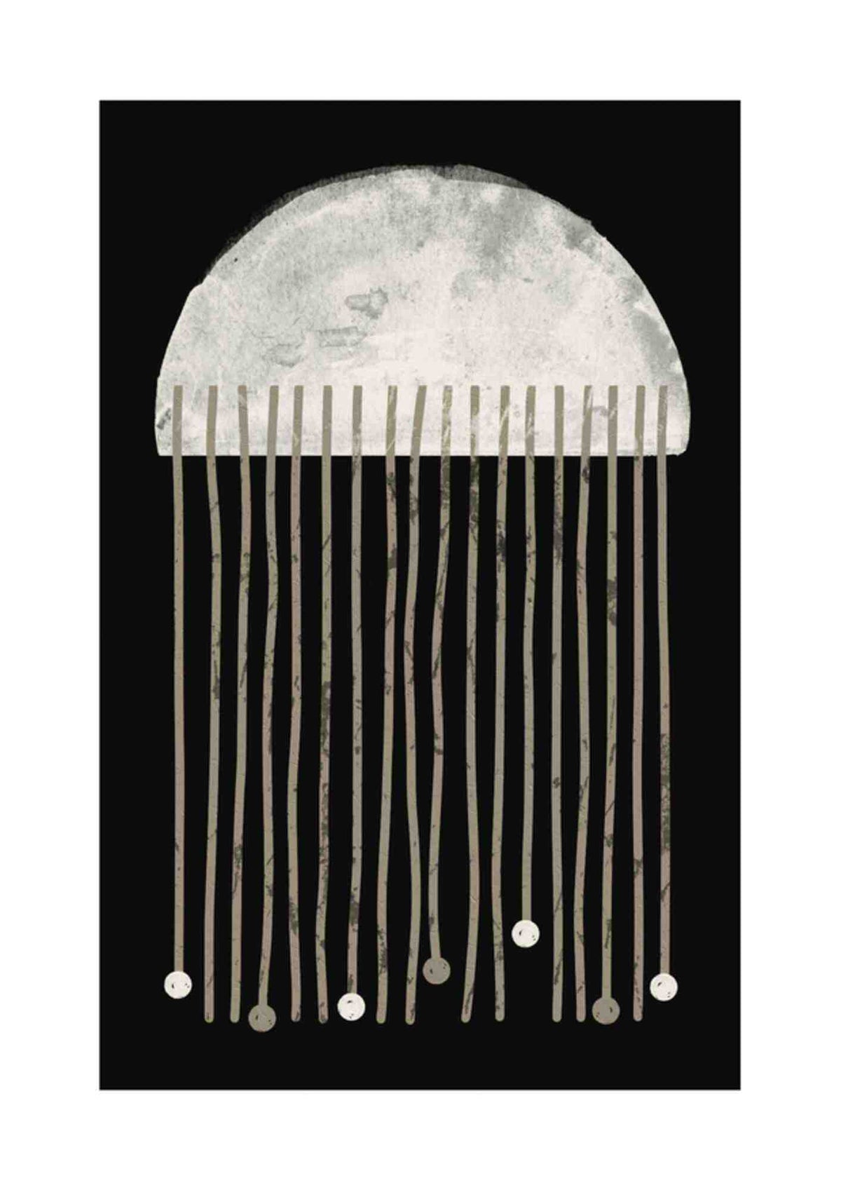 Abstrakt Sort Vandmand illustration