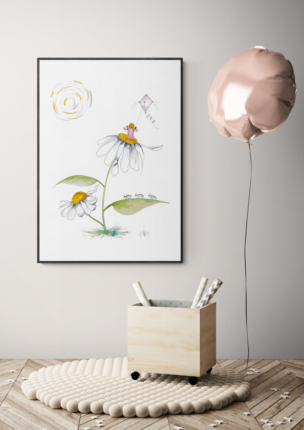 Drageleg på blomster