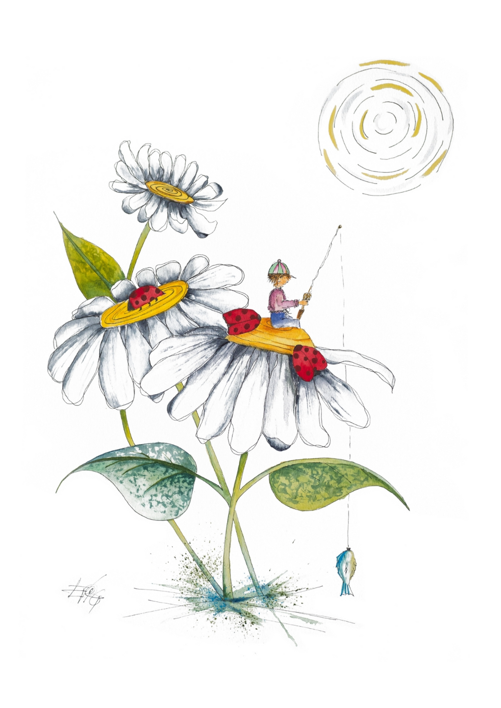 Fisketur på margueritter