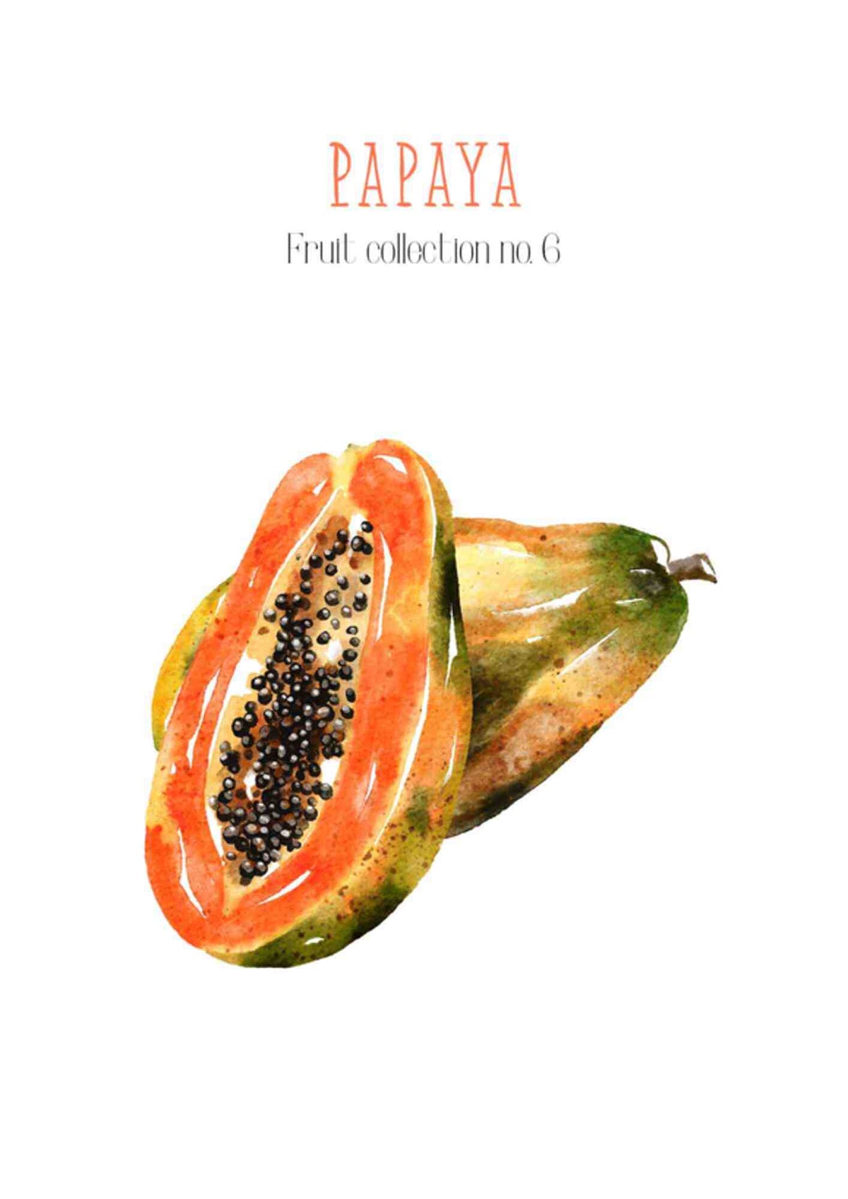 Frugtplakat - Papaya