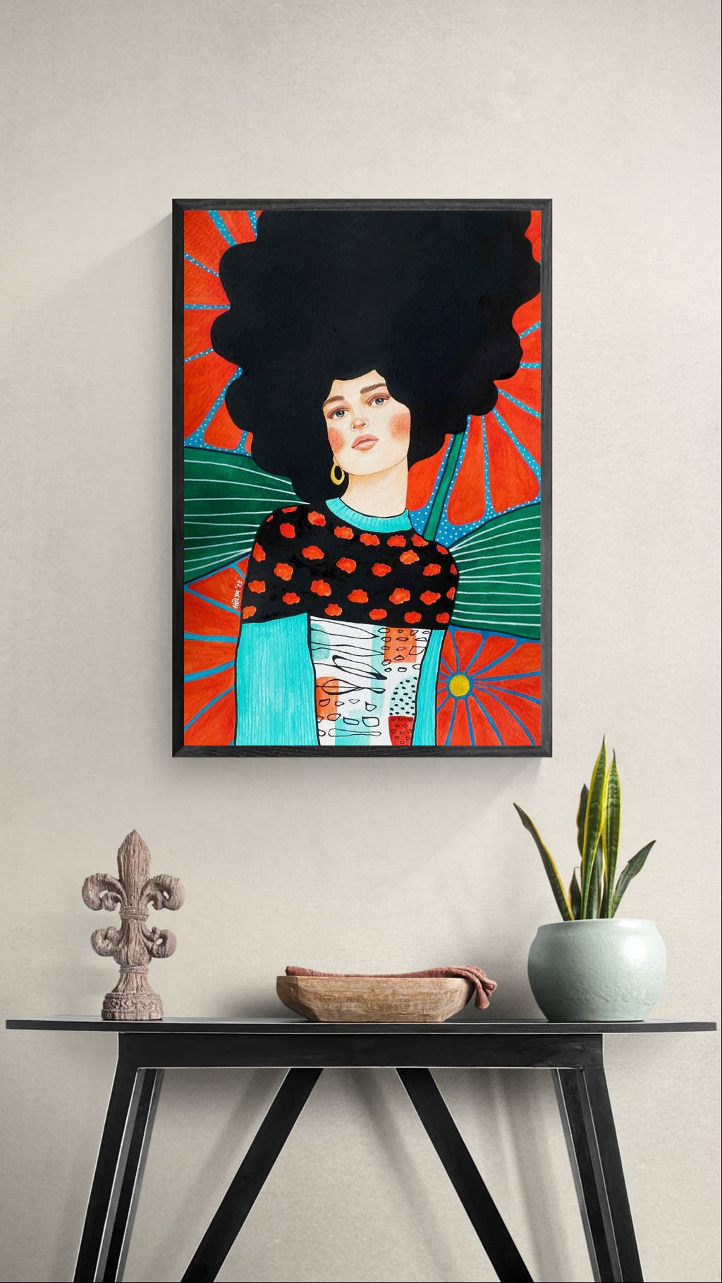Portræt med Afro
