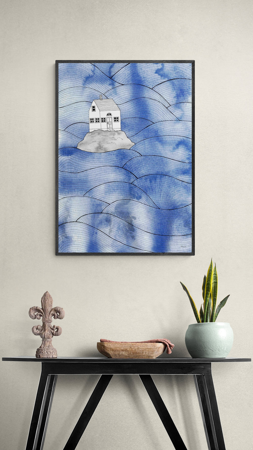 Small House Big Ocean Textur