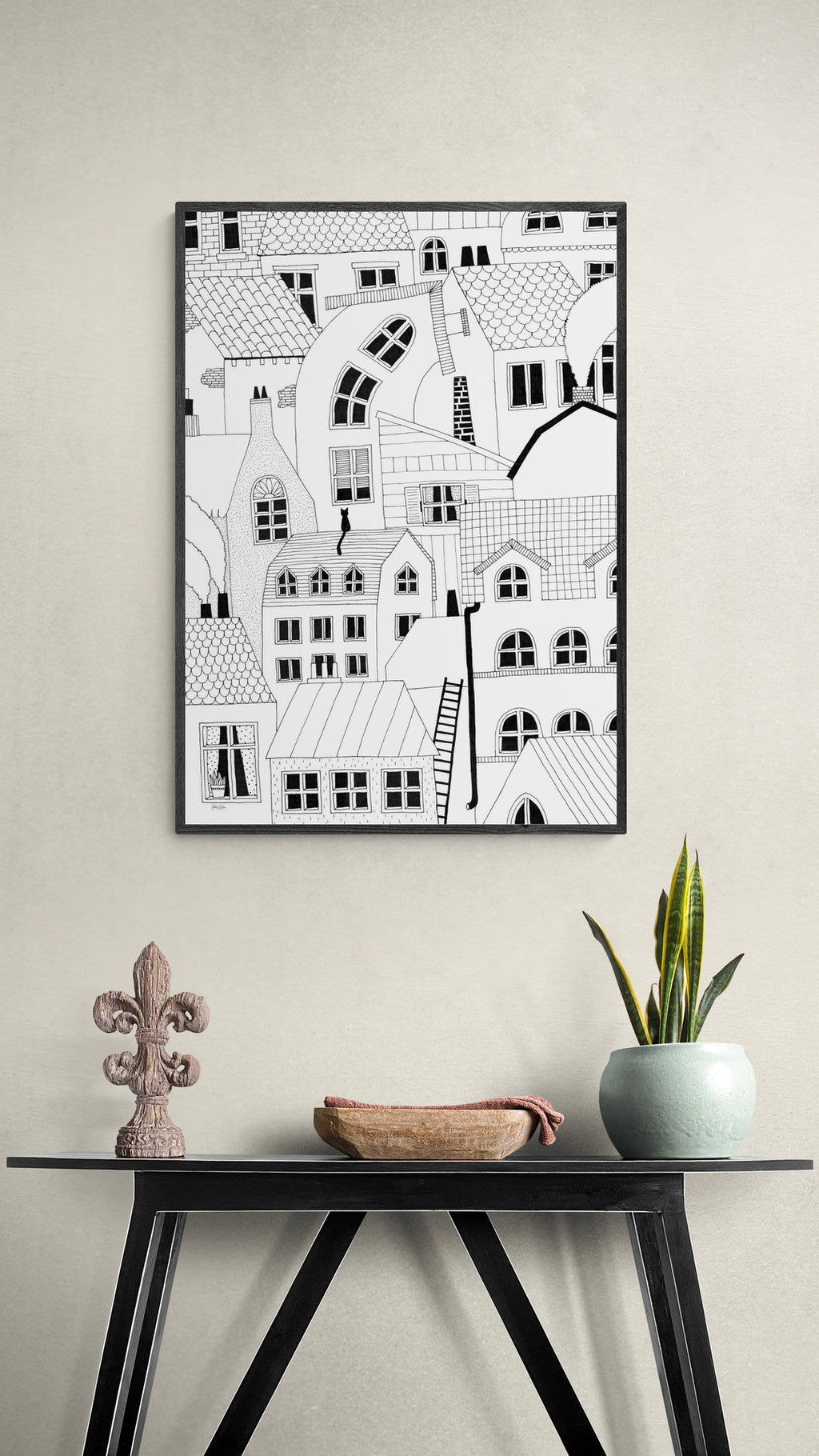 Compact City Line art