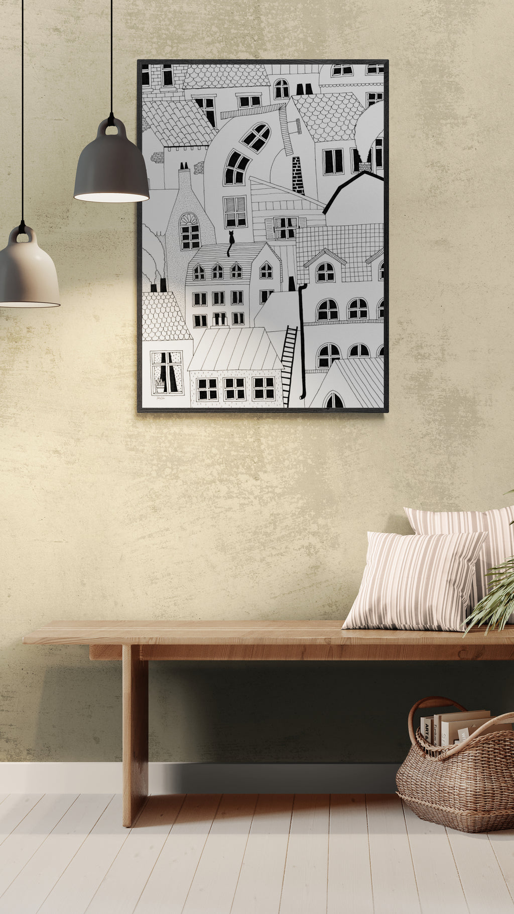 Compact City Line art