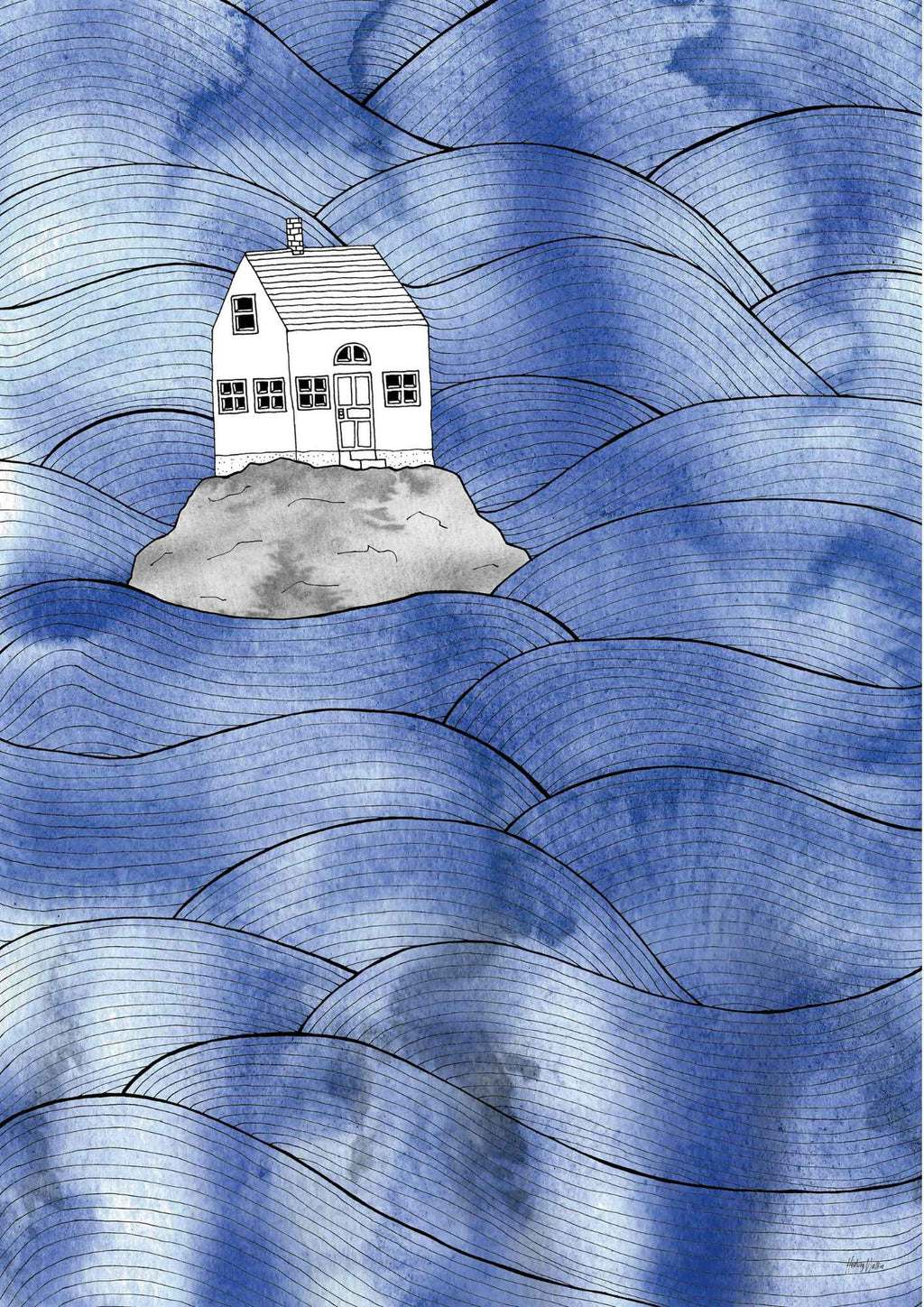 Small House Big Ocean Textur