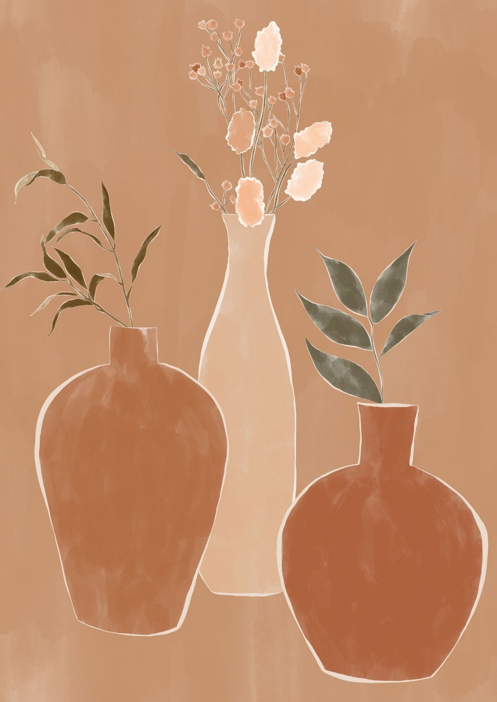 Earthy Vase Trio