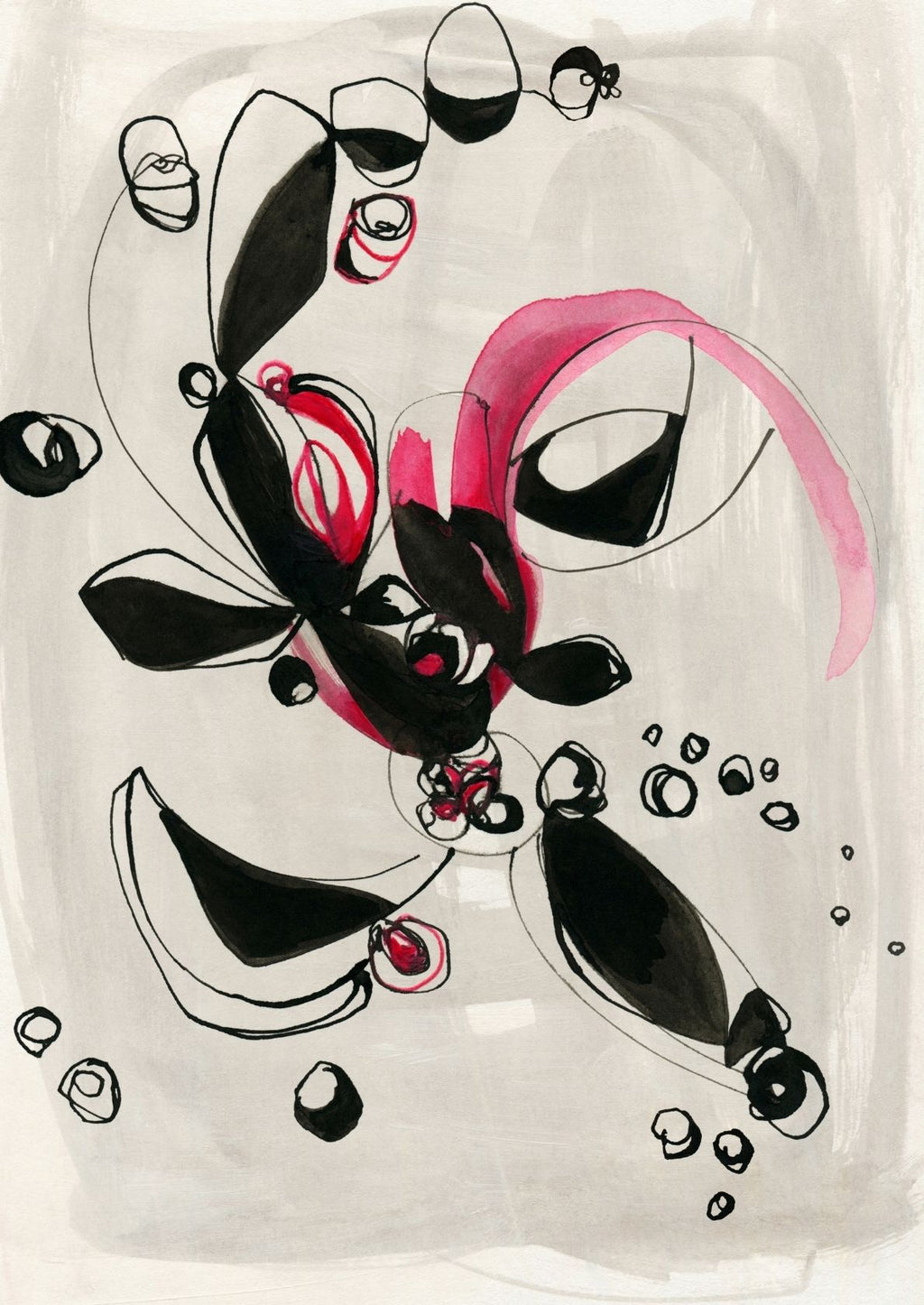 Sort og pink former