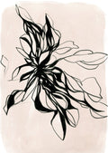 Planteillustration i sort