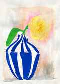Blå og Hvid Vase