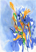 Farverig blomsterplakat