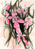 Pink blomsterdesign