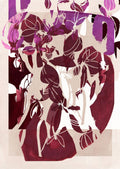 Lilla blomsterplakat