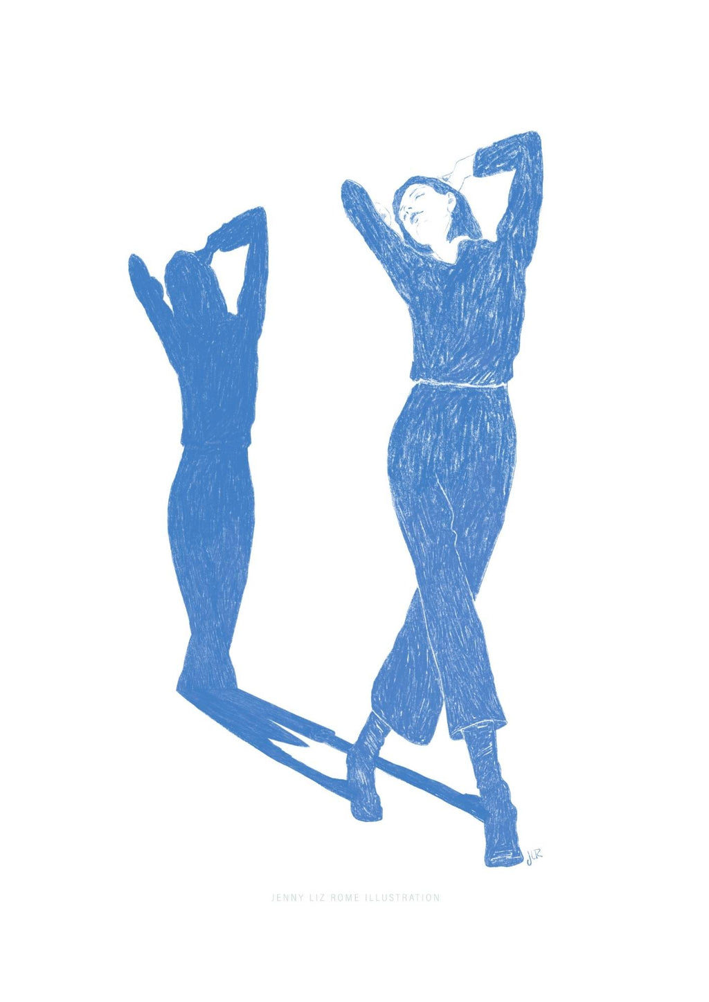 Blå skyggedanser