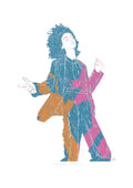 Farverig danser