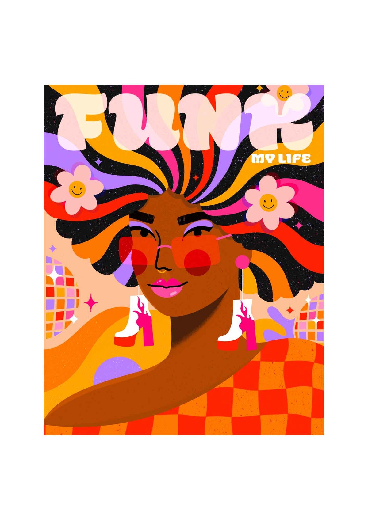 Funky Farverig kvinde