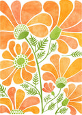 Orange blomster