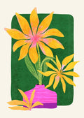 Gul Blomst i Vase