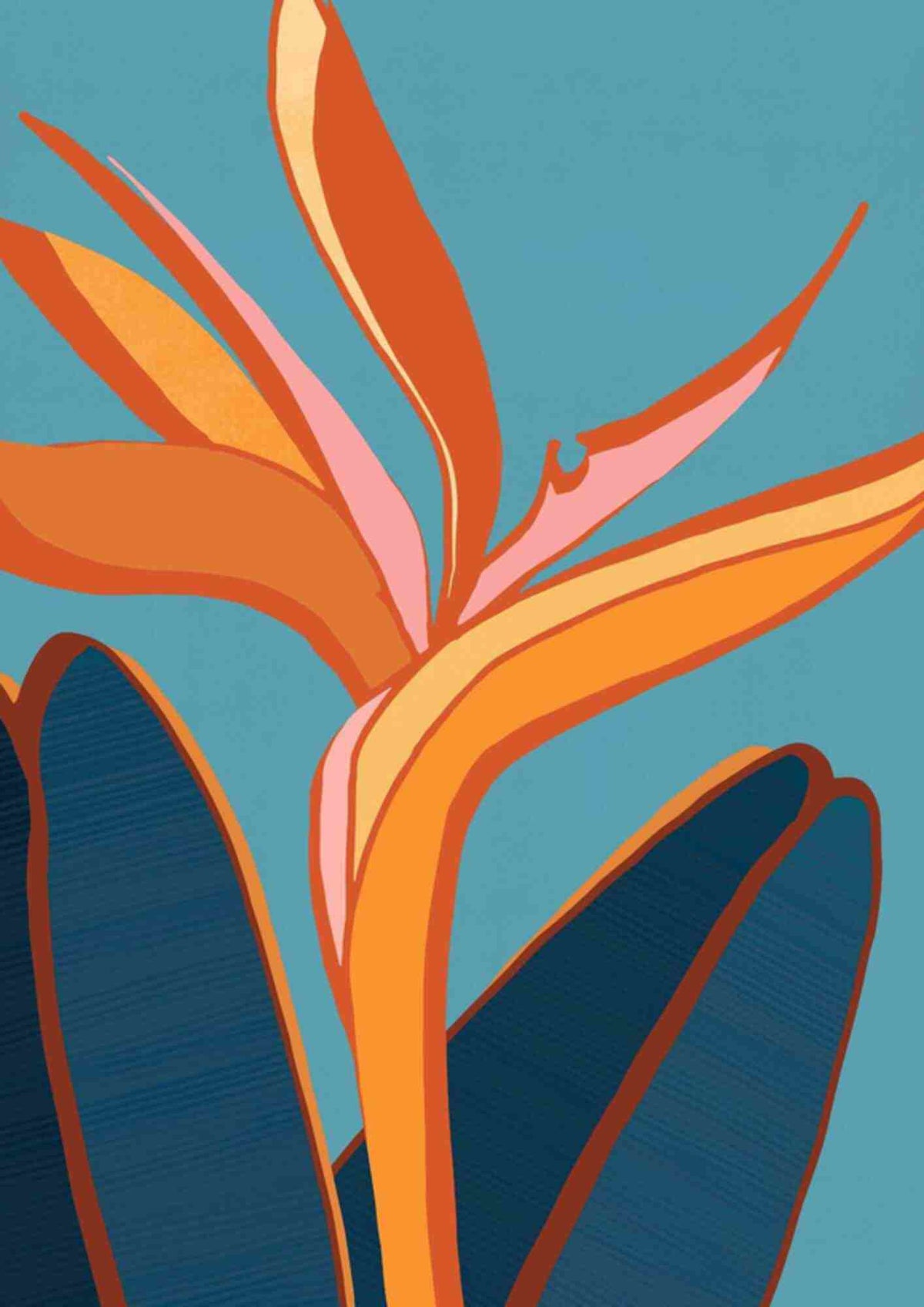 Blomster i orange