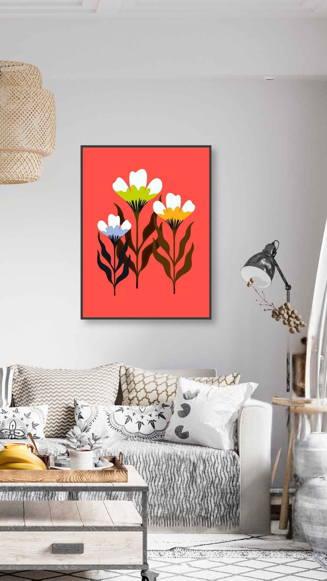 Blomster i rødt