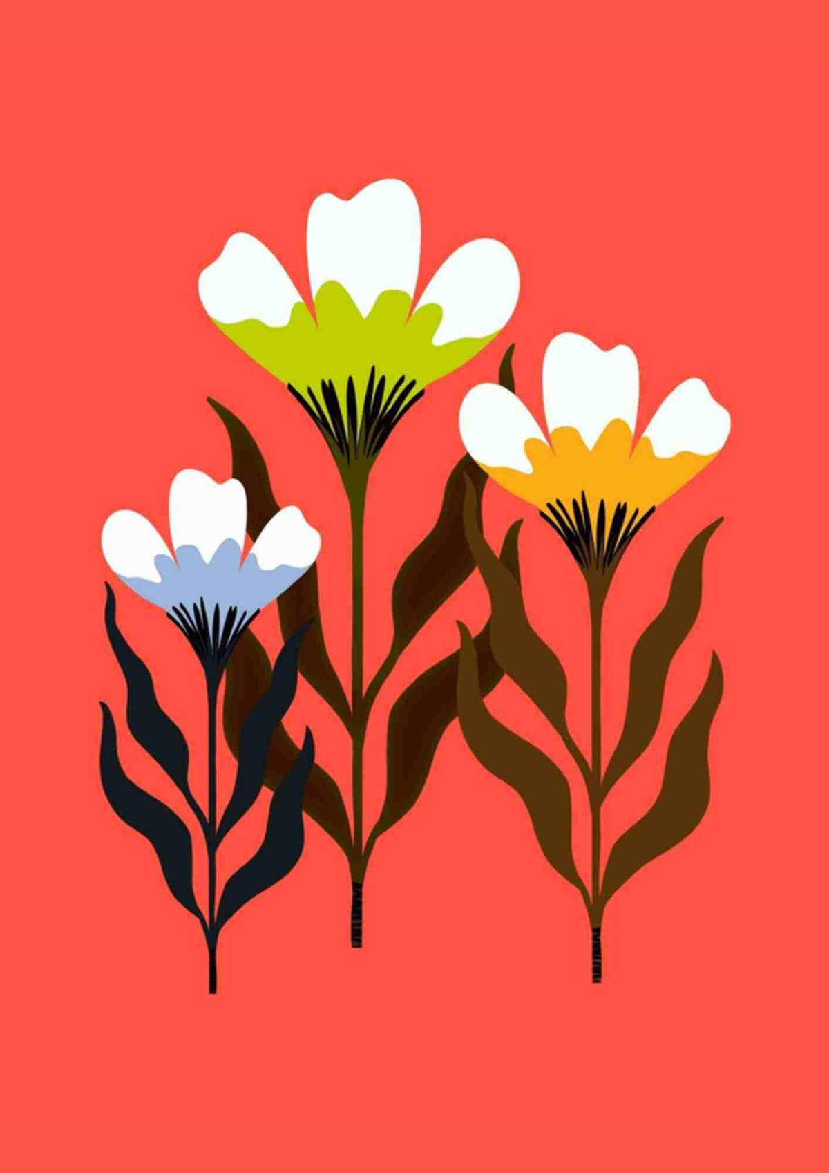 Blomster i rødt