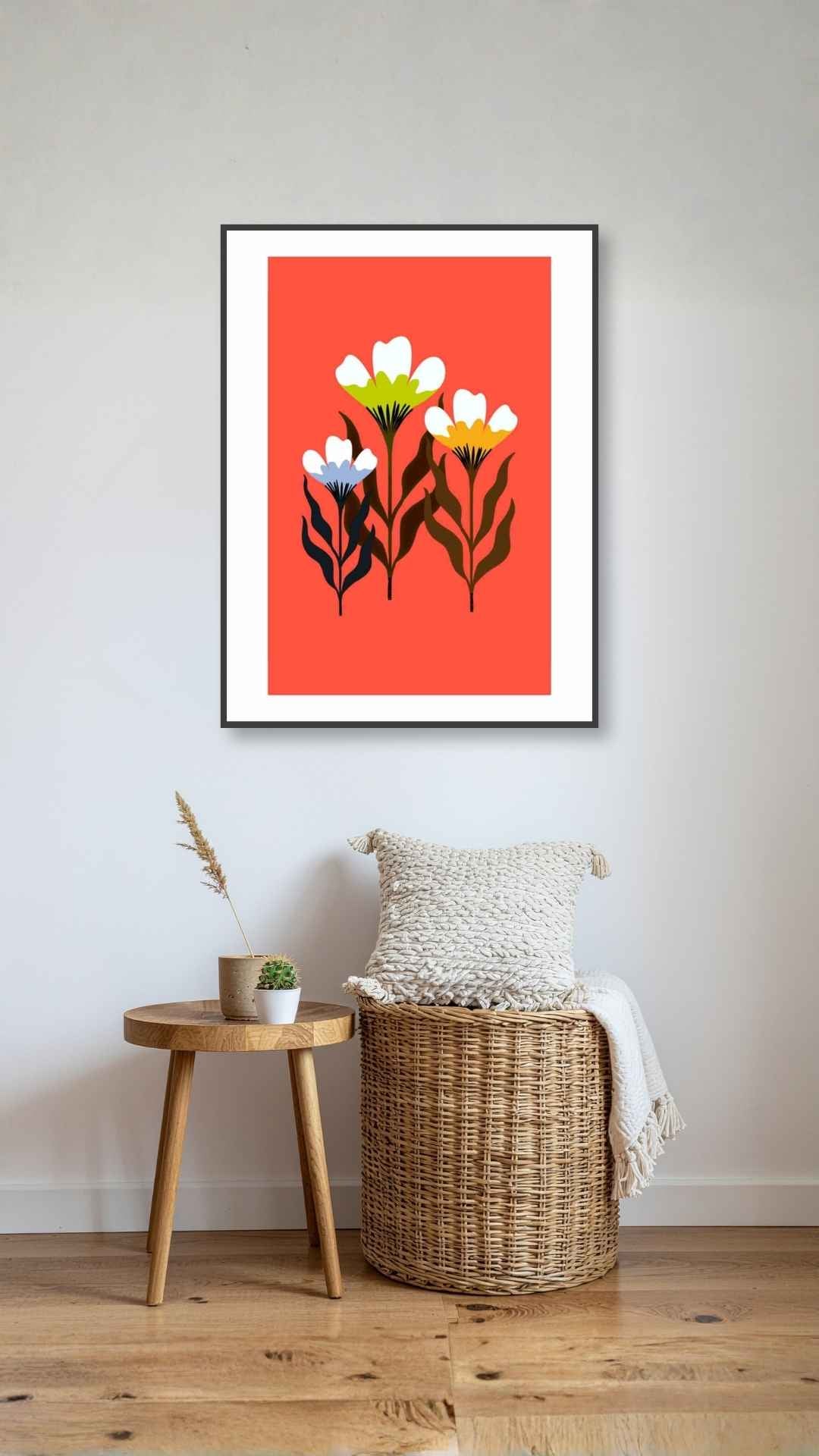 Blomster i rødt