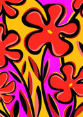 Farverige blomster