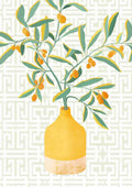 Gul vase med grene