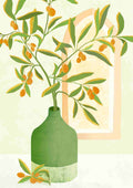 Grøn vase med grene