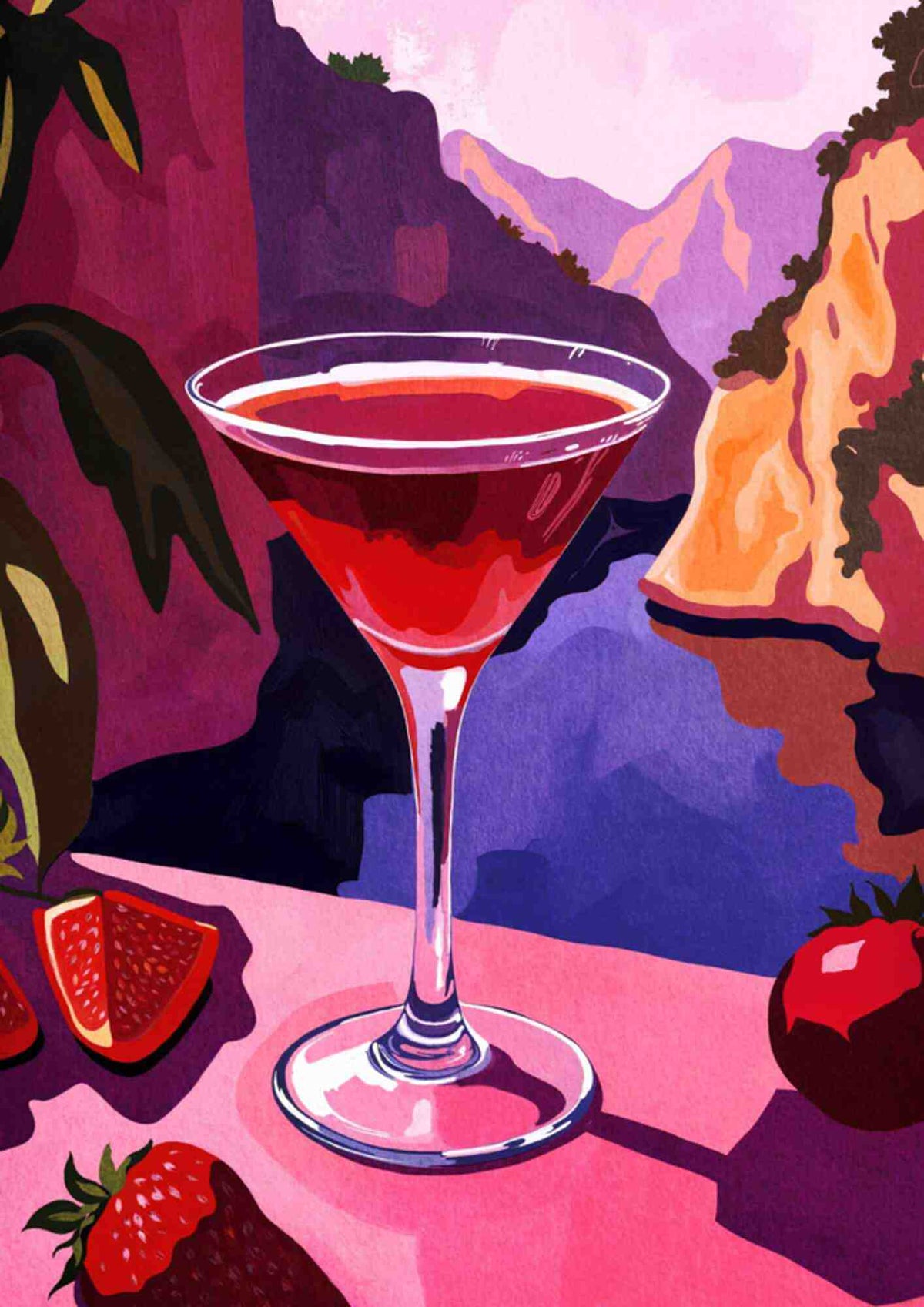 Cocktail med jordbær