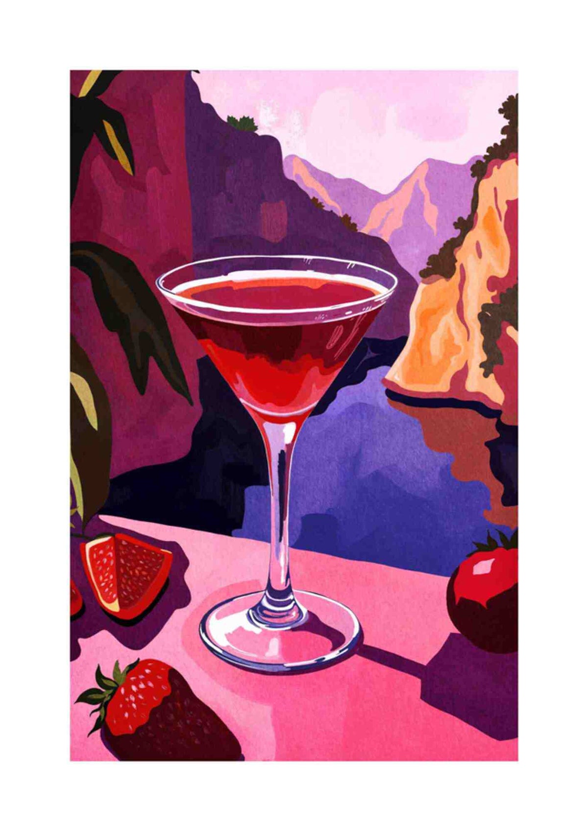 Cocktail med jordbær