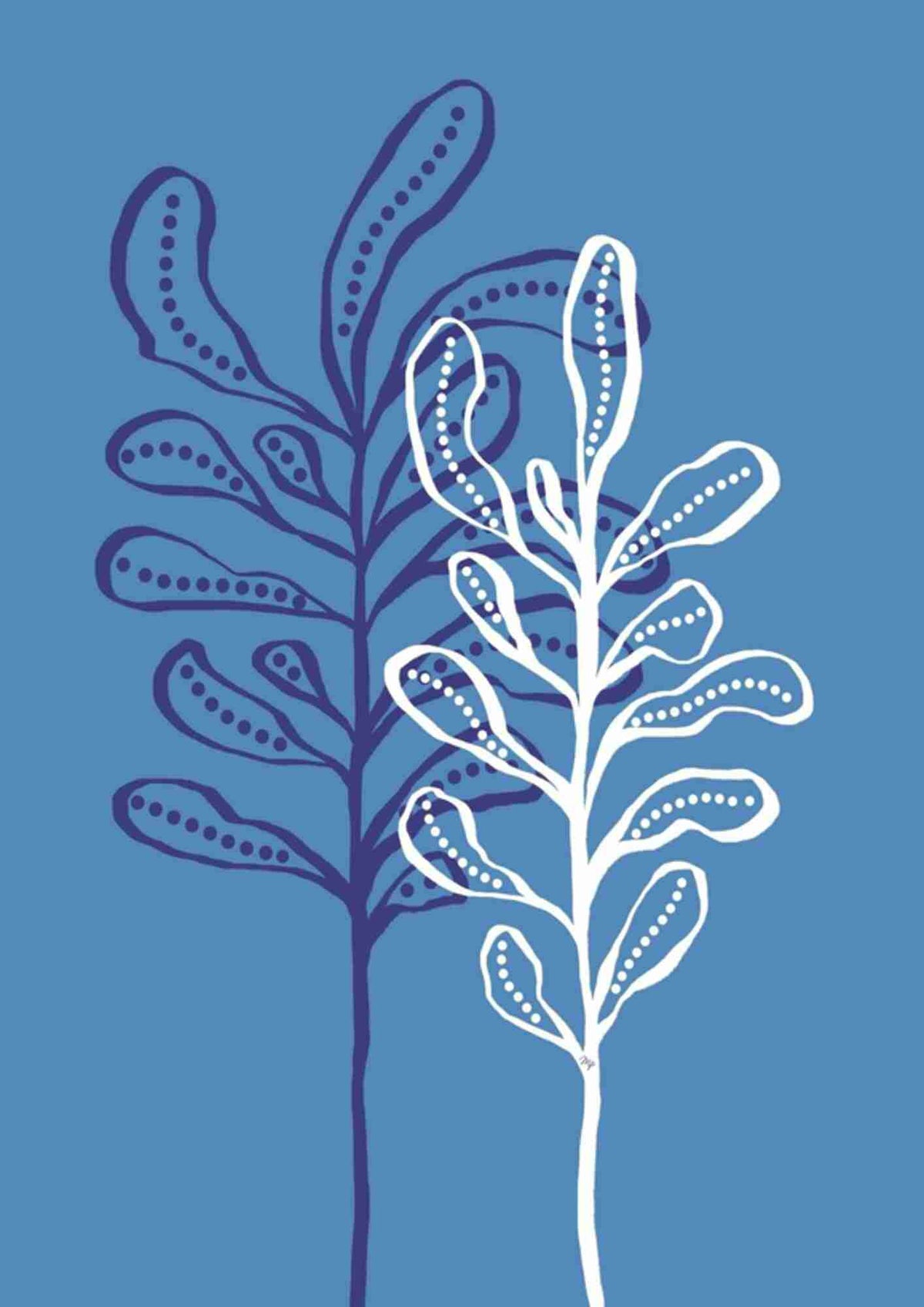 Blå plante