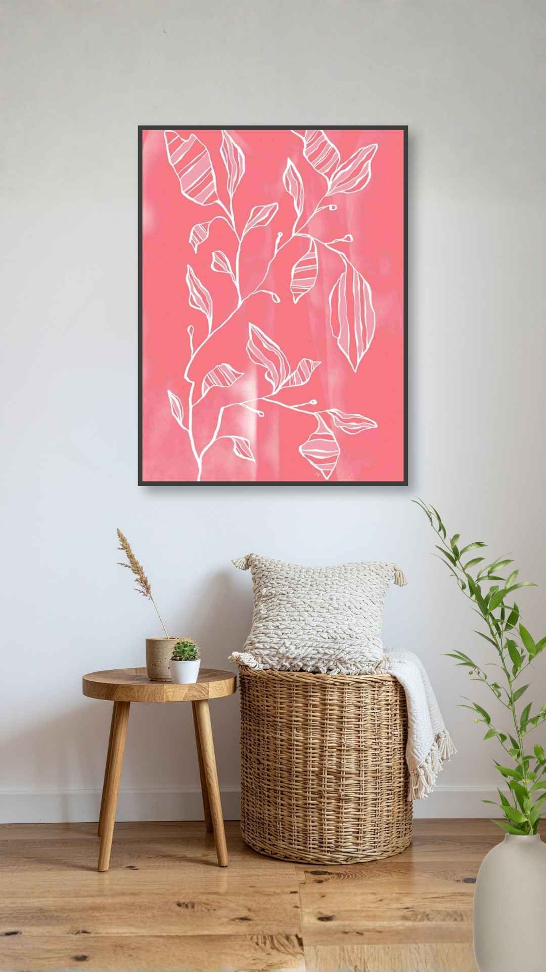 Rødt blomsterdesign