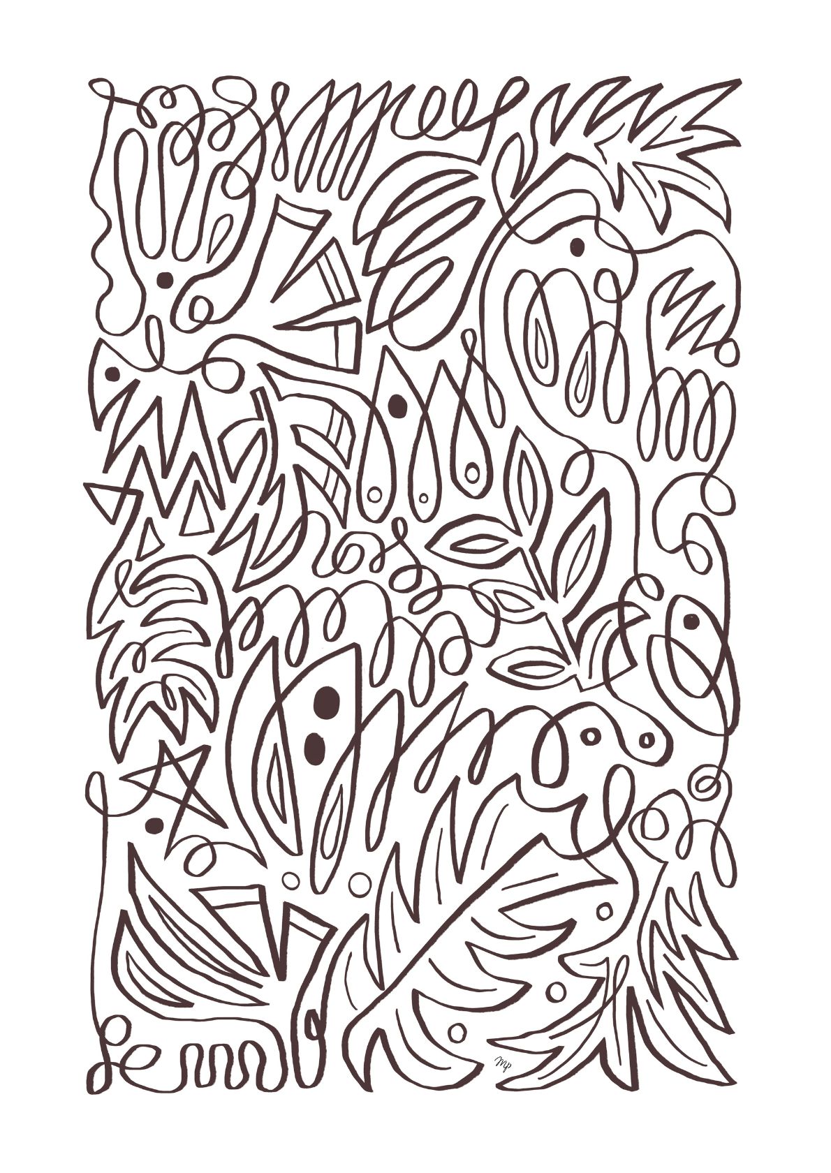 Abstrakt planteunivers