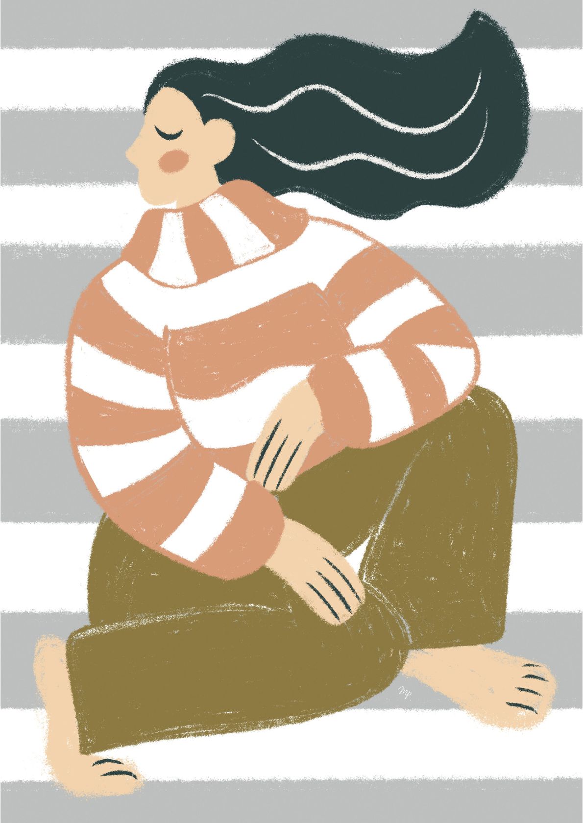 Reflekterende kvinde