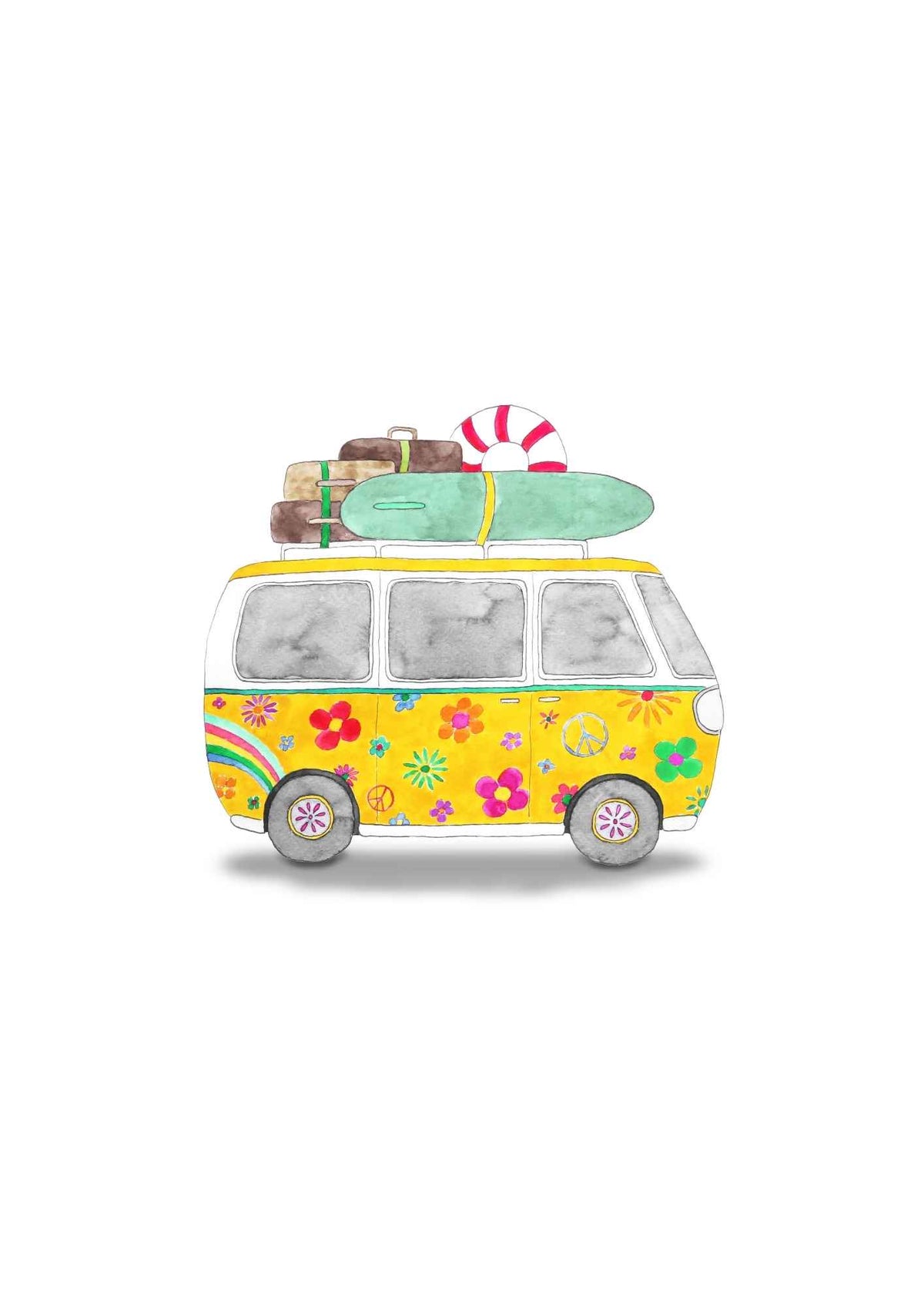 Farverig camper