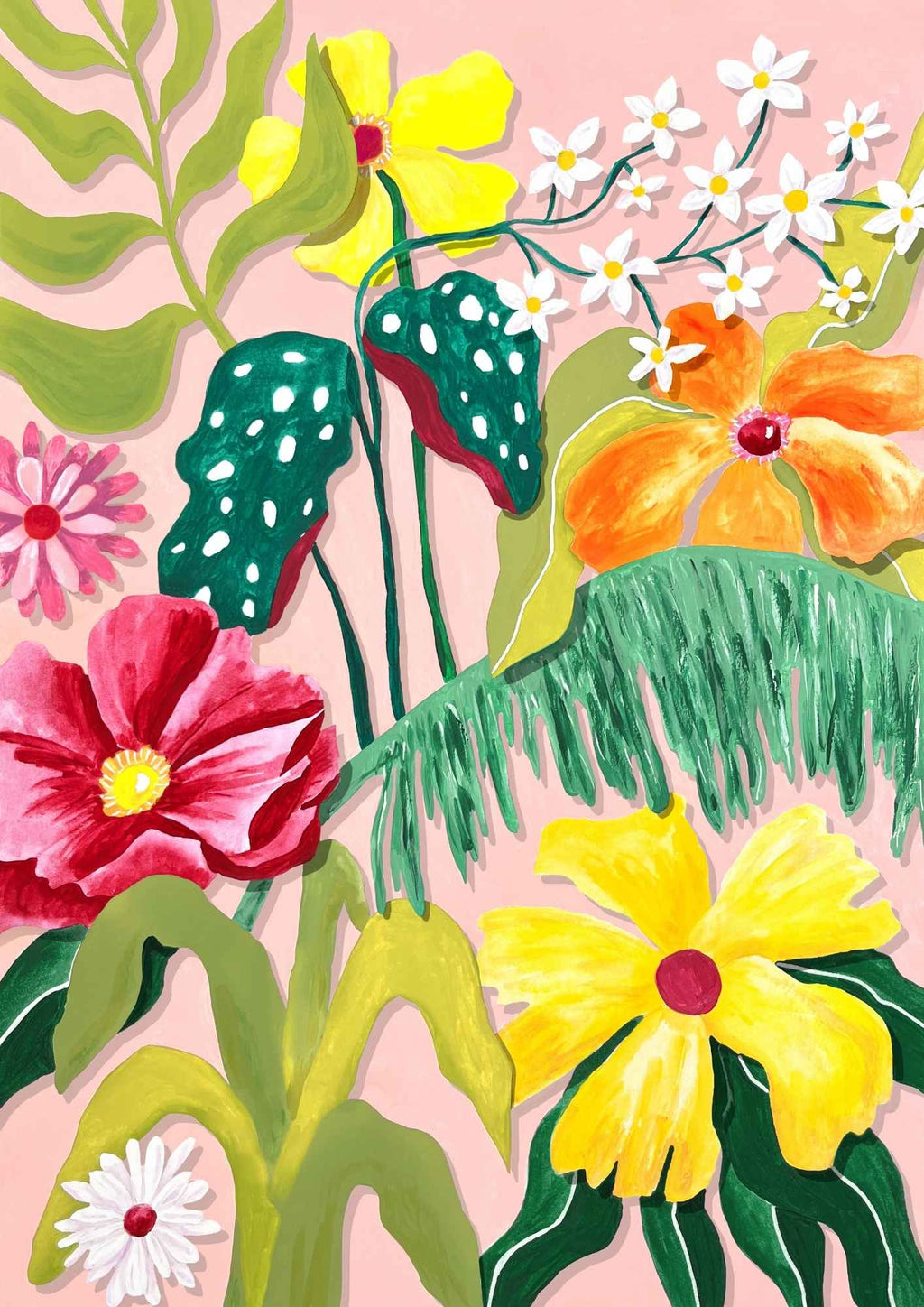 Farverige blomster