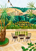 Terrasse med planter