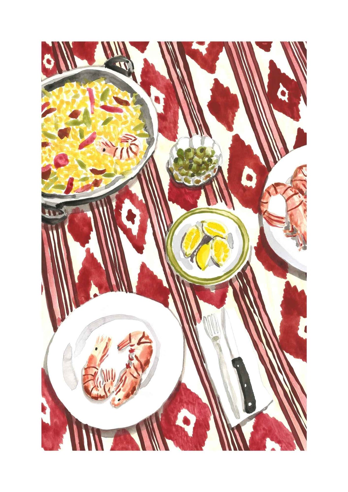 Skaldyr og paella