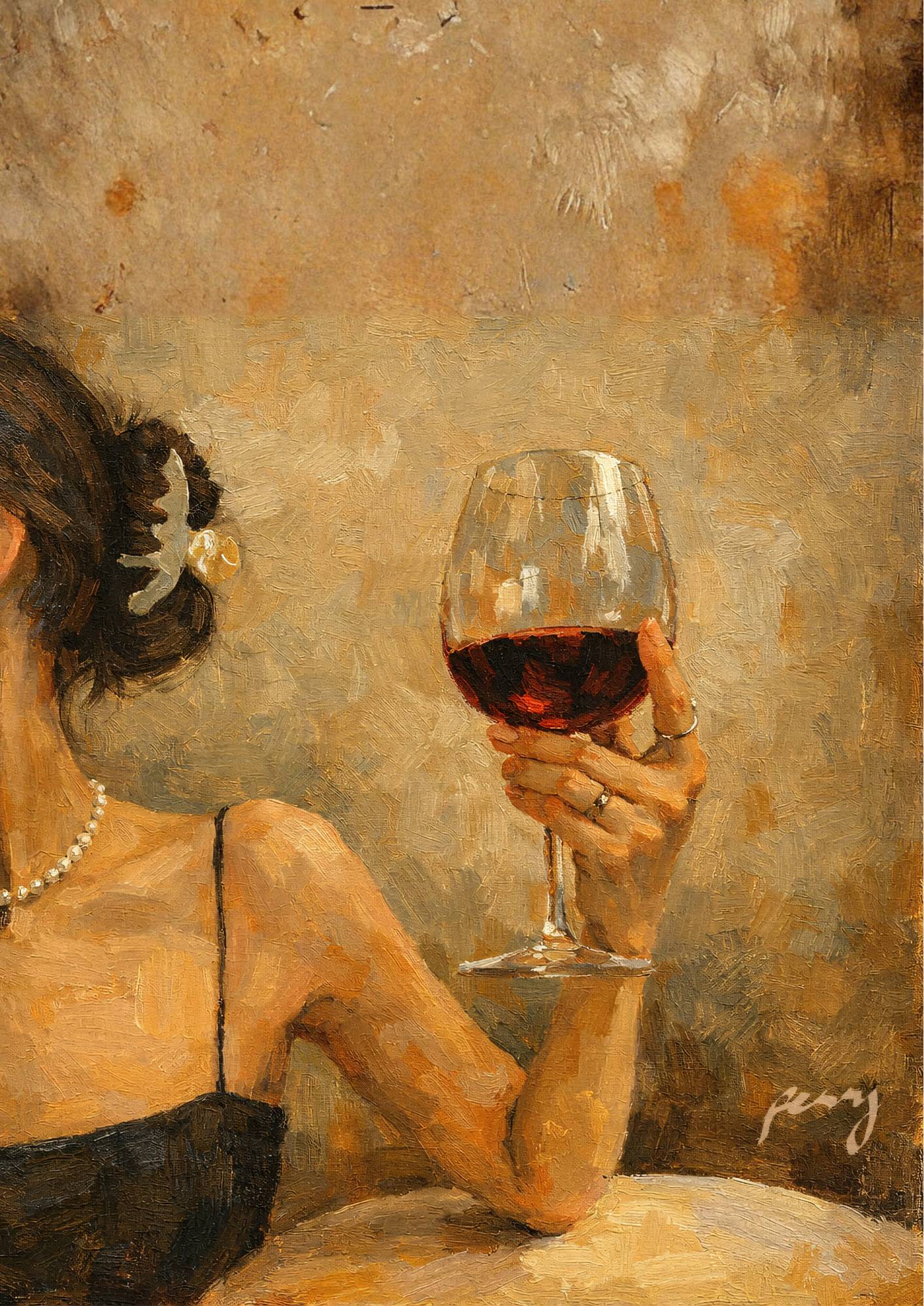 Rødvin i glas