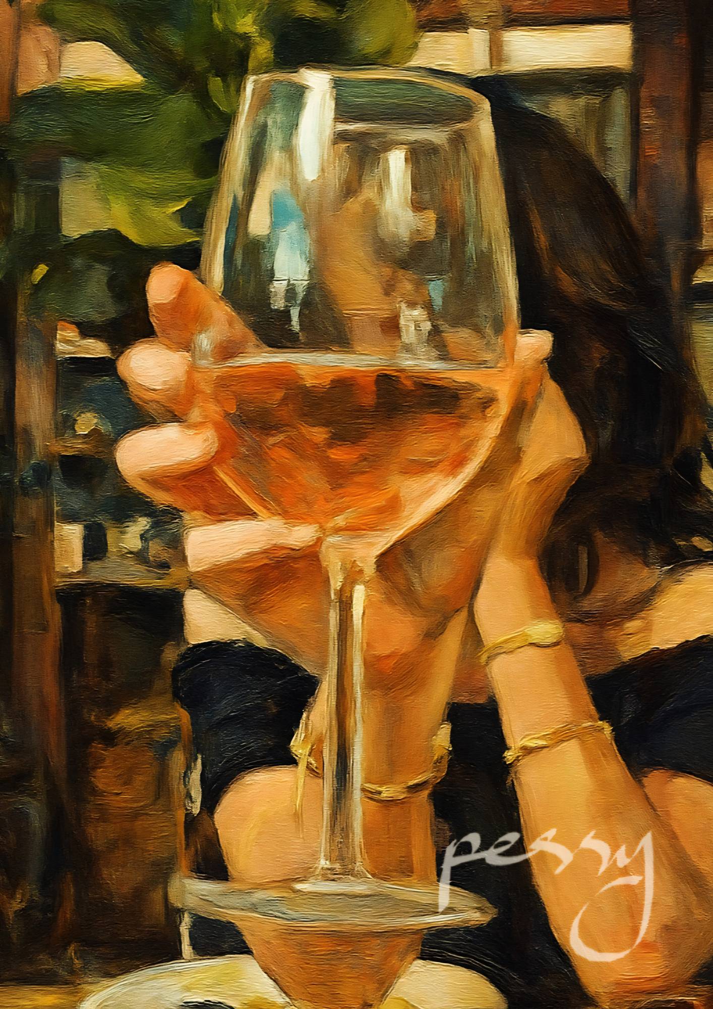 Rosé i glas
