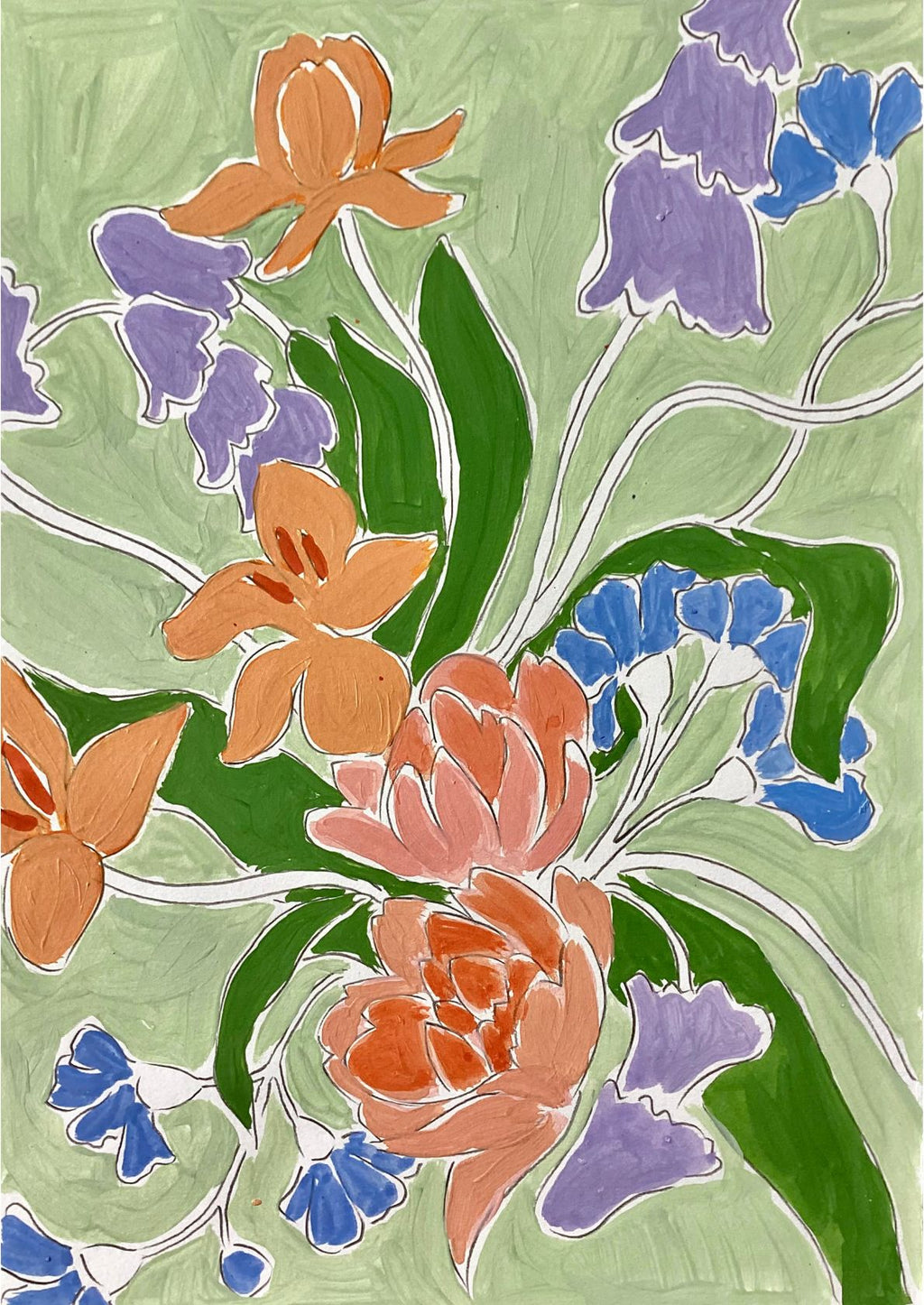 Blomster i grønt