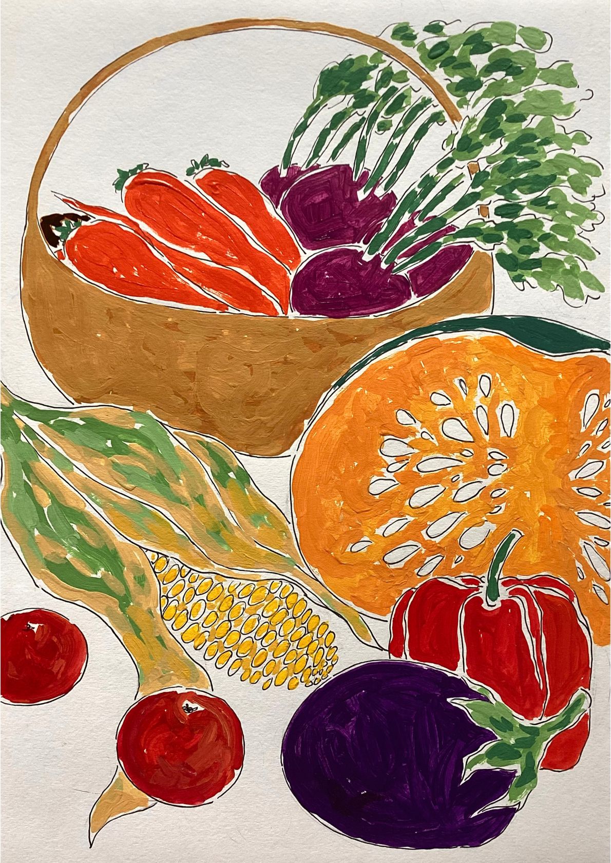 Farverige grøntsager