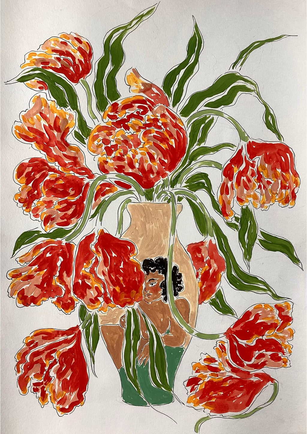 Blomster i vase