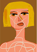 Abstrakt blond kvinde