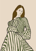 Elegante grønne striber