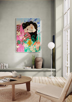 Expressive Figure and Flowers