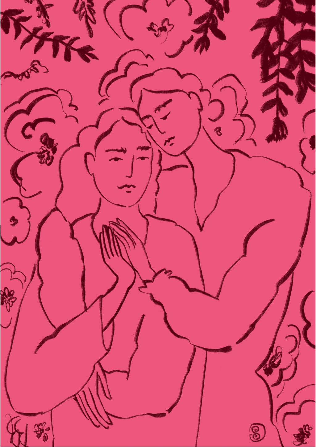 Holding Hands Pink