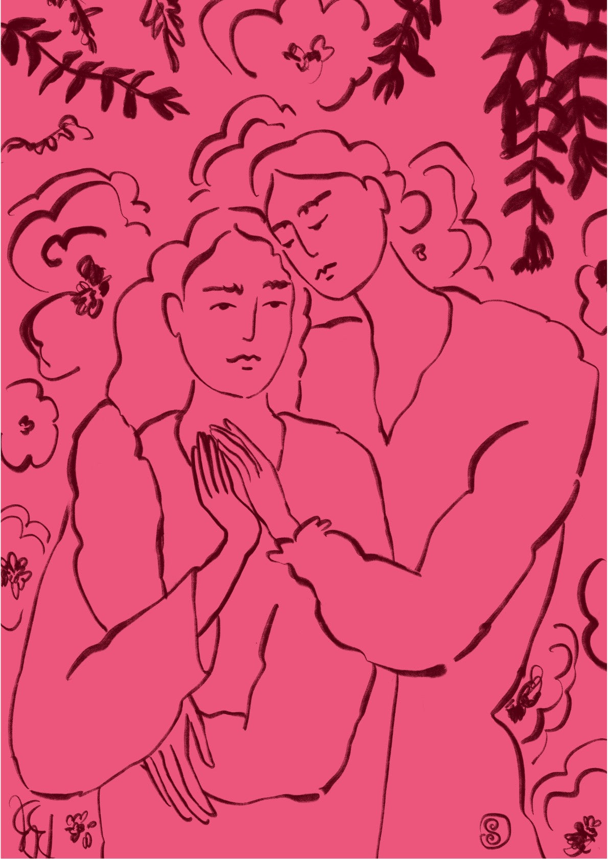 Holding Hands Pink