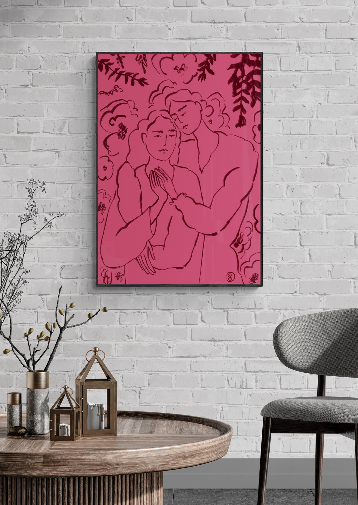 Holding Hands Pink